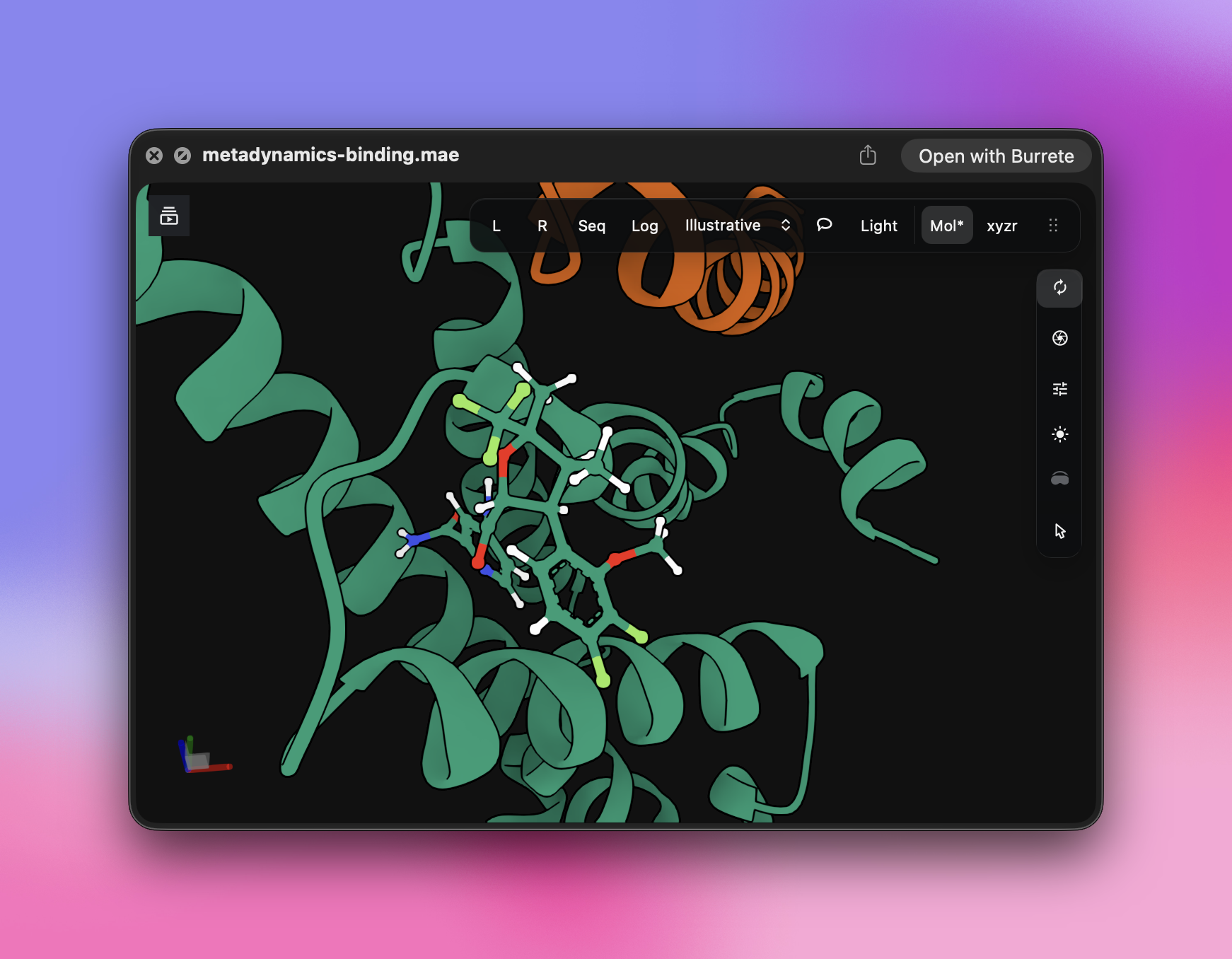 Burrete Quick Look preview floating on the desktop