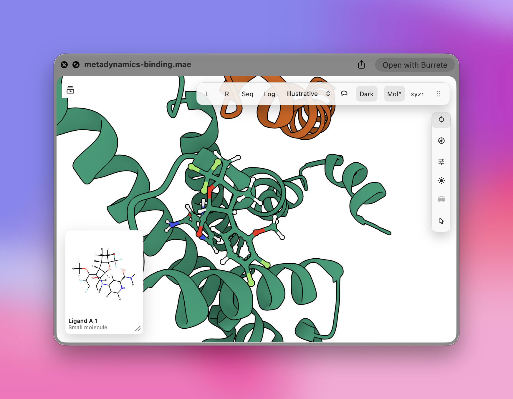 Burrete Quick Look preview floating on the desktop